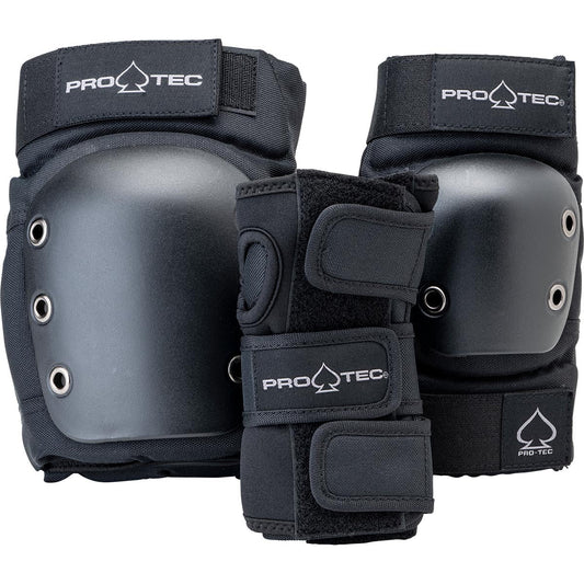 pro tec street adult 3 pack pad set black