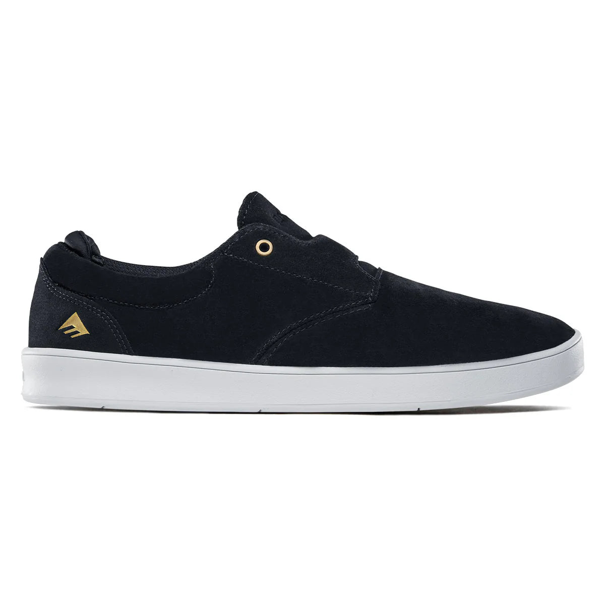 emerica romero skater shoe black / white / gold