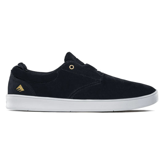 emerica romero skater shoe black / white / gold