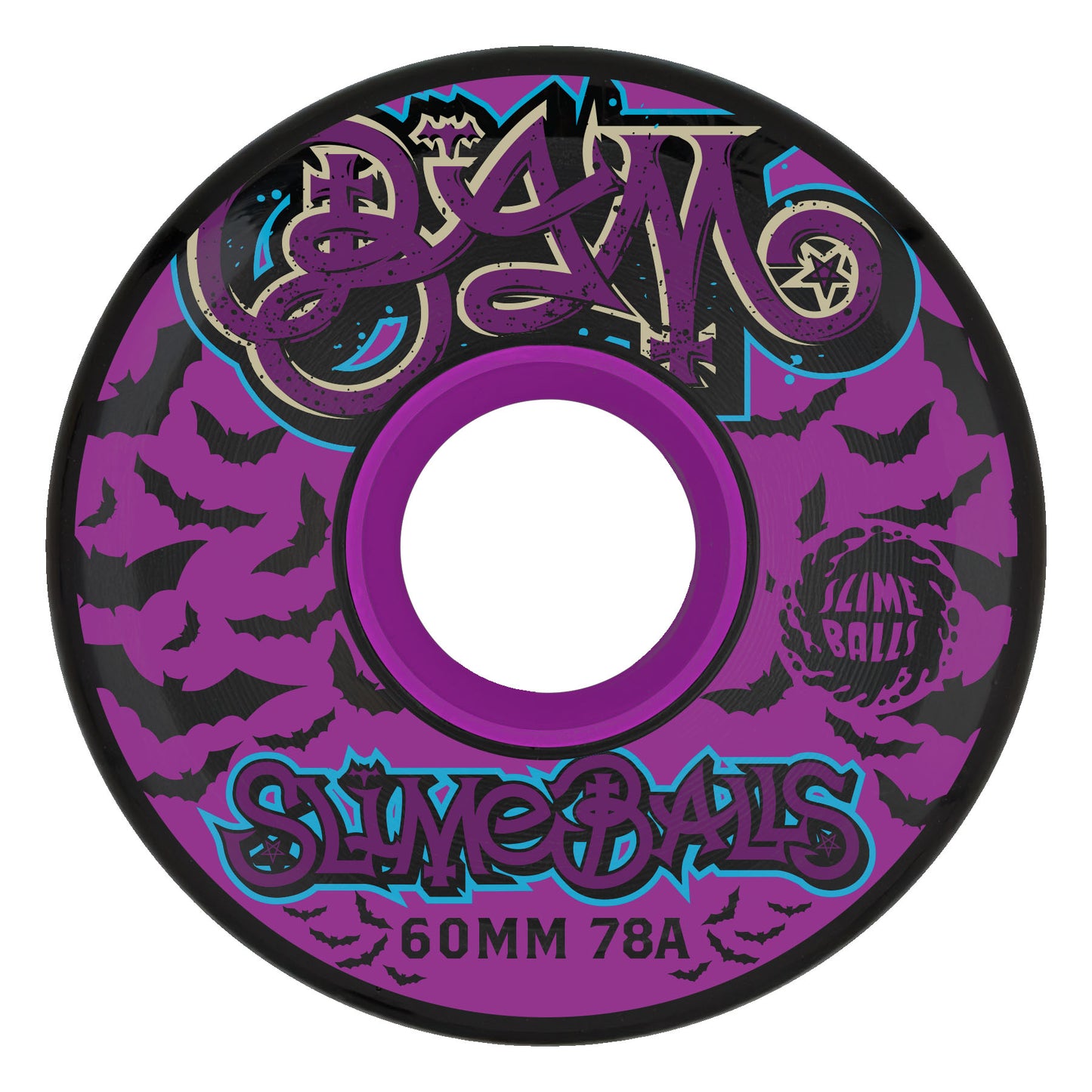 Slime Balls 78a Bam Margera Guest OG Slime Black Wheels 60mm