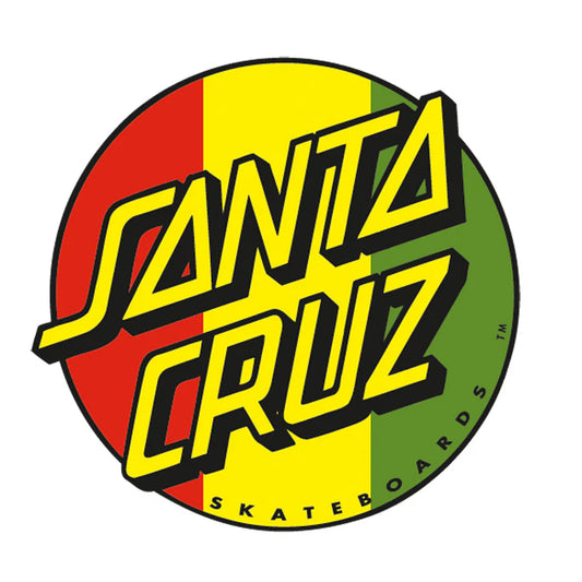 santa cruz rasta dot 3in x 3in sticker