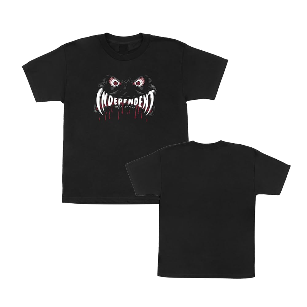 independent youth possessed face tee black