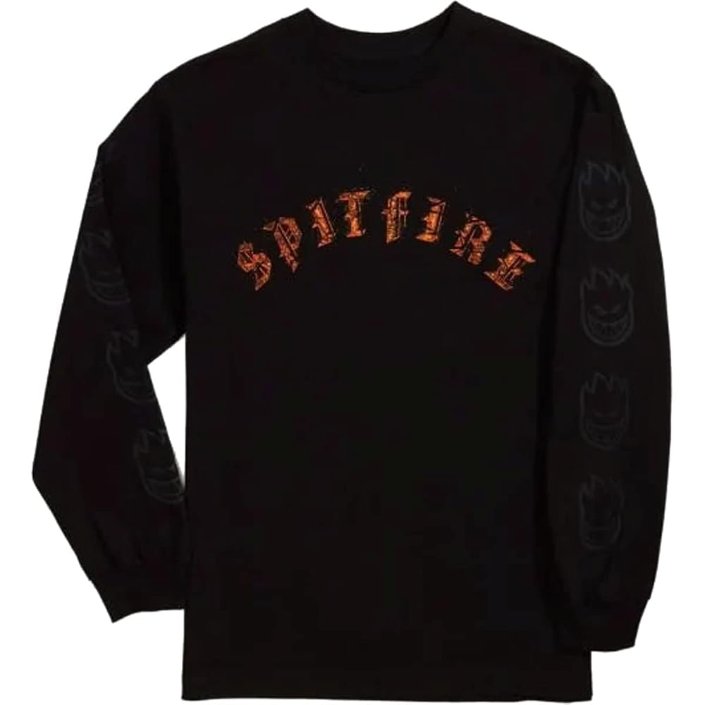 spitfire old e embers longsleeve tee black