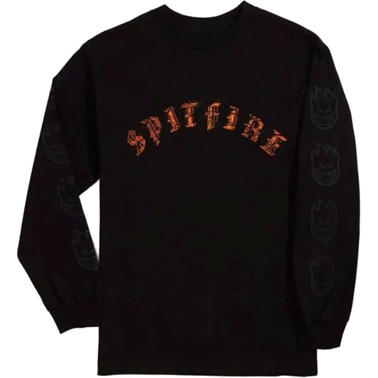 spitfire old e embers longsleeve tee black
