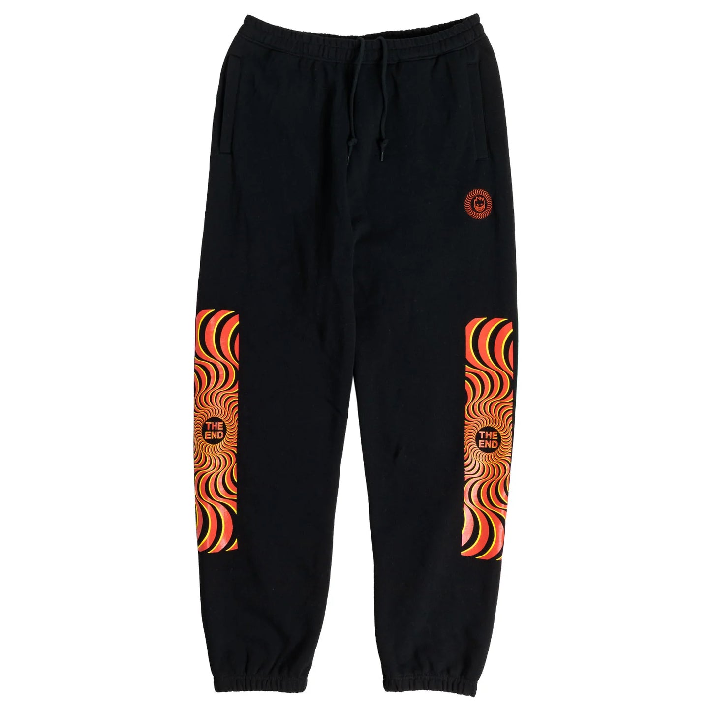 spitfire classic swirl overlay sweatpant black red
