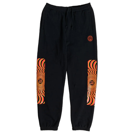 spitfire classic swirl overlay sweatpant black red