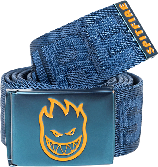 spitfire classic 87 jacquard web belt navy