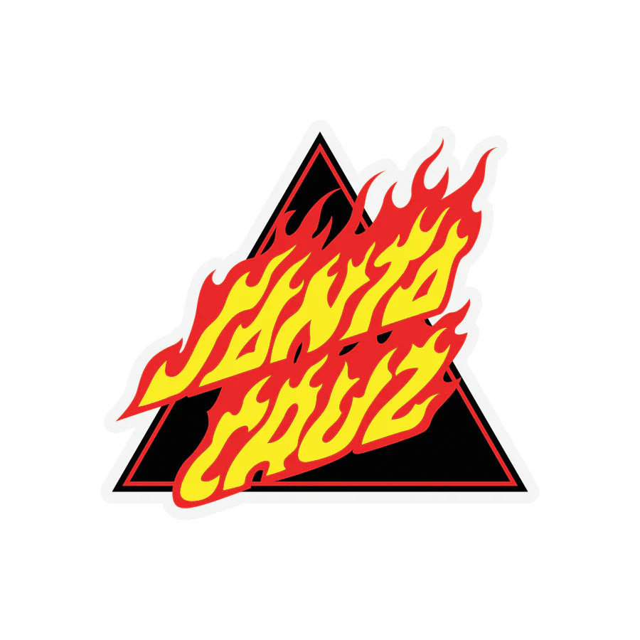 santa cruz flamed not a dot 5in x 4.5in sticker