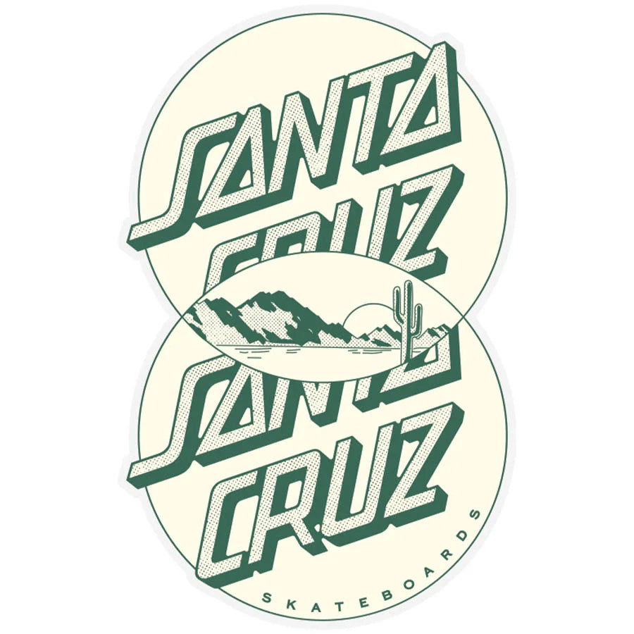 santa cruz venn dot 3.5in x 5.5in sticker