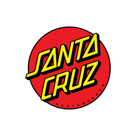 santa cruz classic dot 3in x 3in sticker