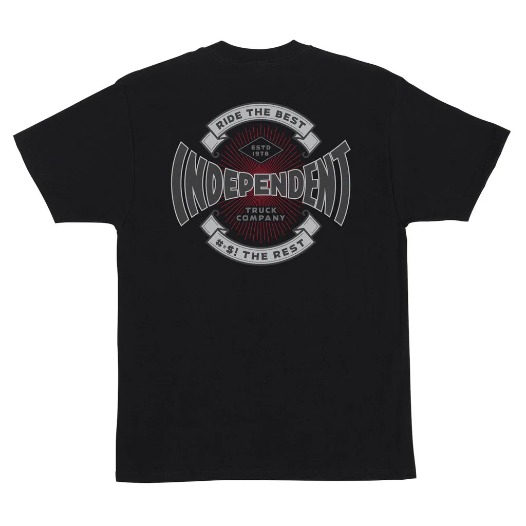 independent established 78 heavyweight tee black