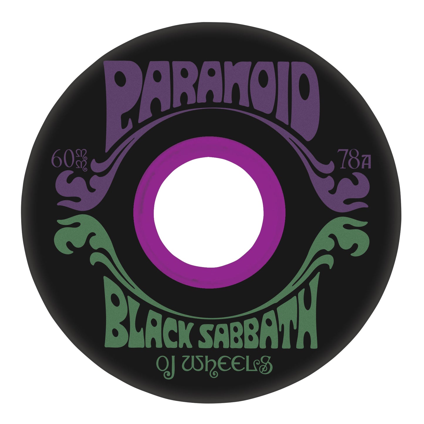OJ Black Sabbath Paranoid Super Juice Black Wheels 78a