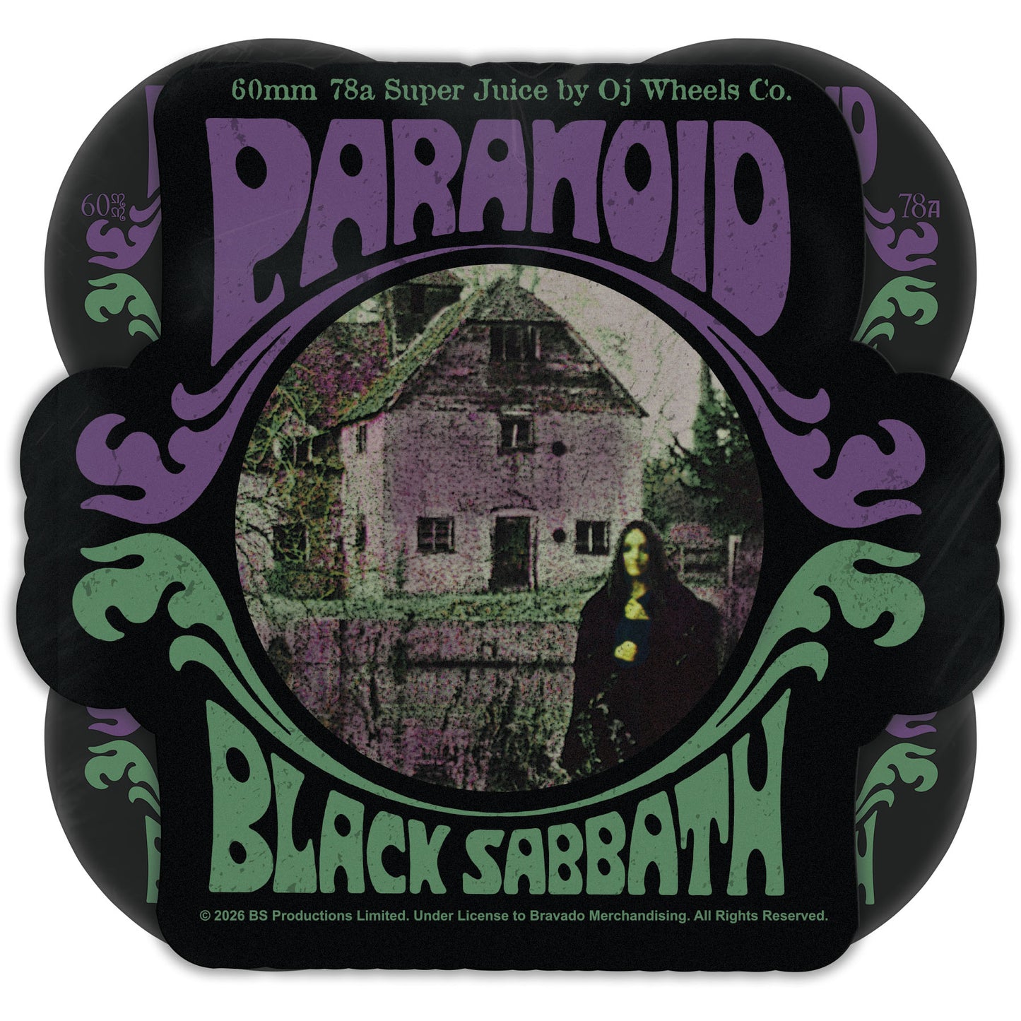 OJ Black Sabbath Paranoid Super Juice Black Wheels 78a