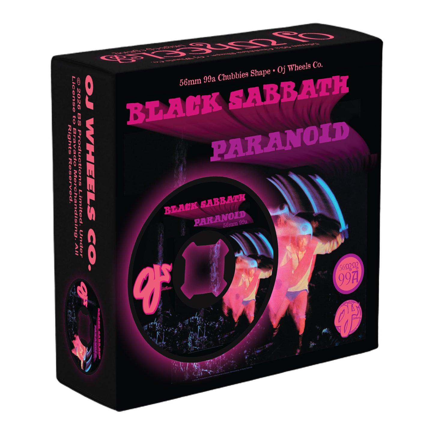 OJ Black Sabbath Paranoid Chubbies Black Wheels 99a