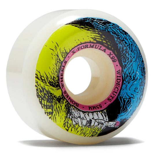 bones x formula smokin skull 99a v6 widecut wheels 53mm