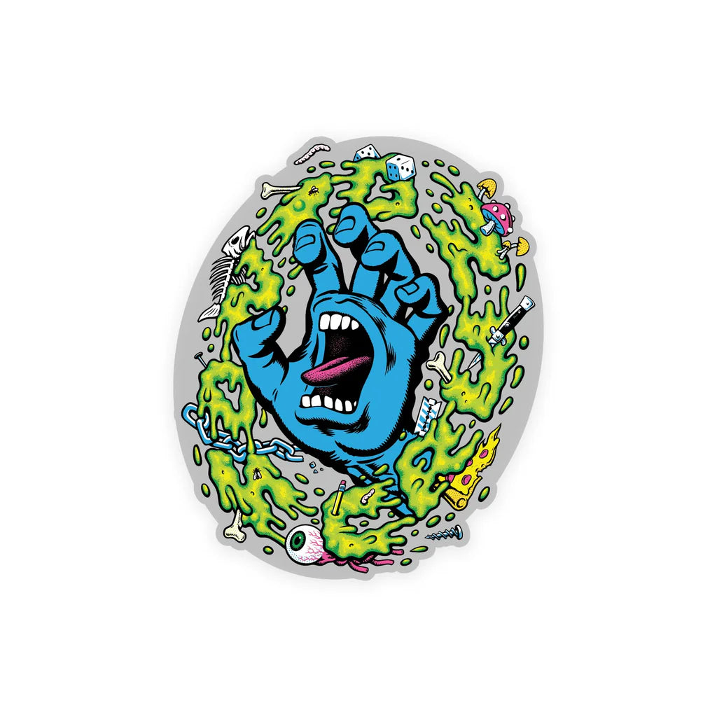 santa cruz slime scream 3.75in x 4.5in sticker