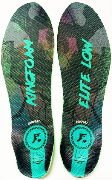fp kingfoam elite high quantum heel action sports gel insole impact grey camo green