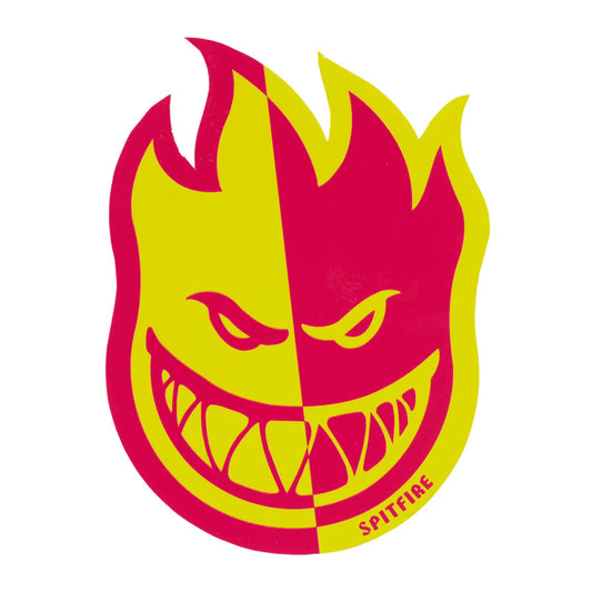 spitfire 2 tone bighead fill 2 6in sticker yellow pink