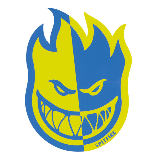 spitfire 2 tone bighead fill 2 6in sticker yellow blue