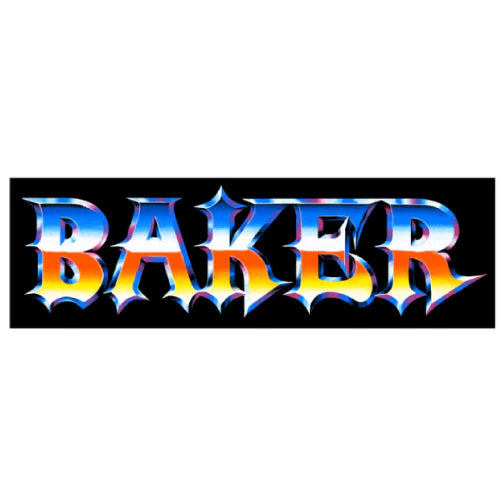 baker skulls n stuff chrome zone sticker