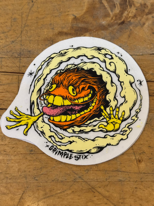 anti hero grimple stix orange 3.5in sticker