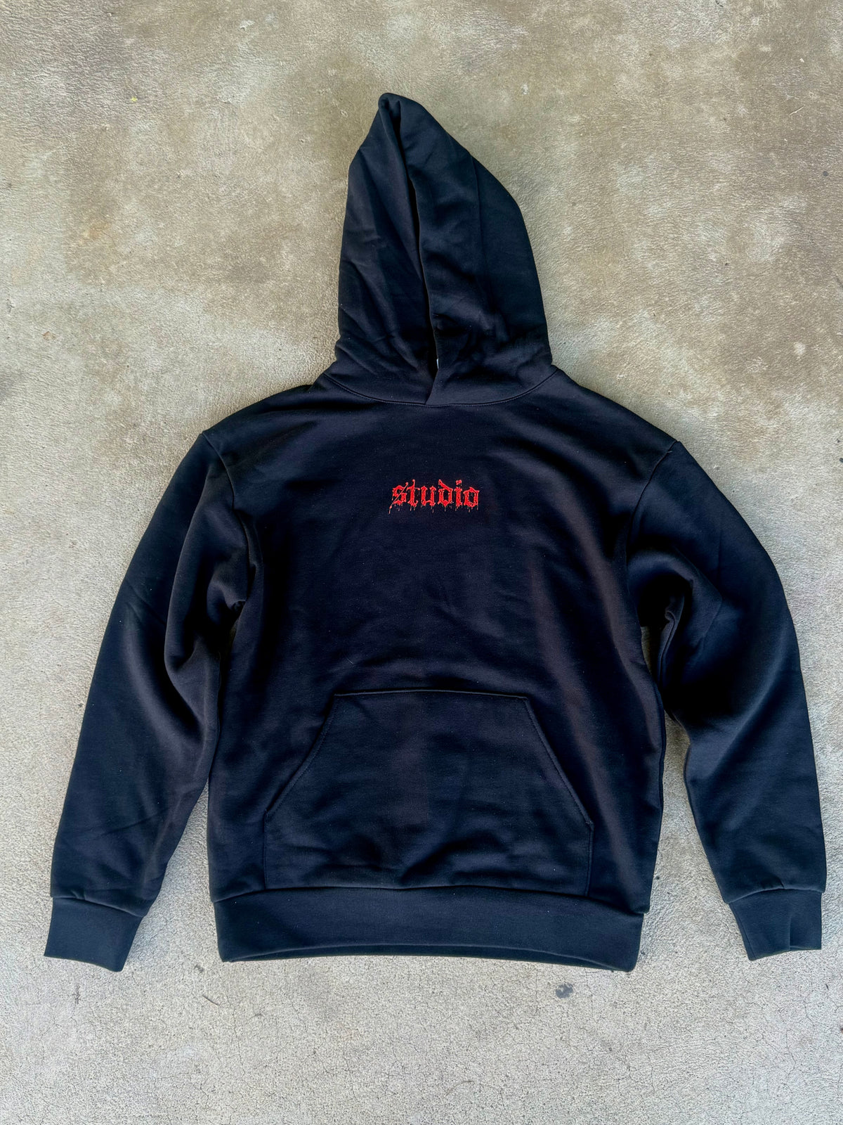 Studio Blood Logo Pull Over Hoodie Black