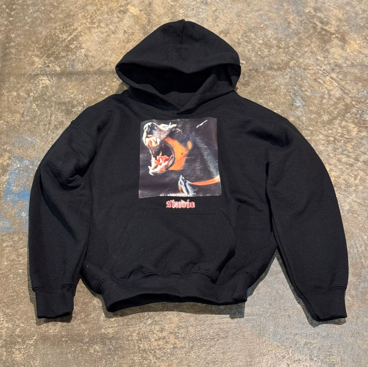 studio youth pincher pullover hoodie black