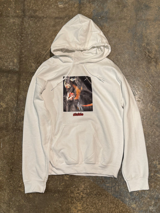 studio pincher pullover hoodie white