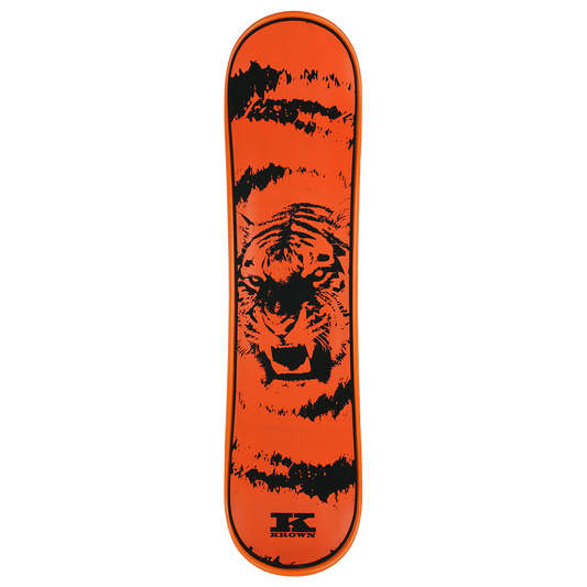 krown tiger orange 9in x 35in snow skate