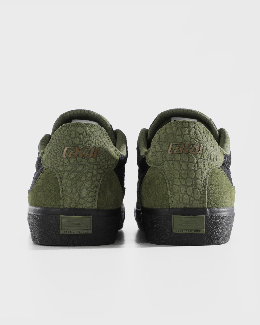 Lakai Essex Shoe Black Gator Gold Shoes