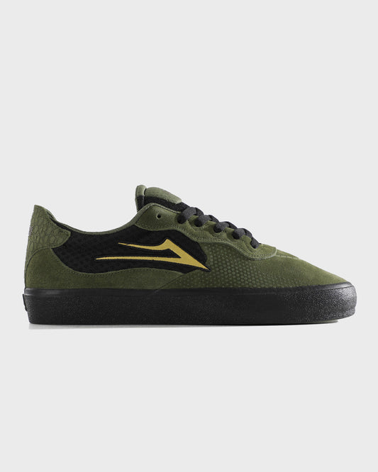 Lakai Essex Shoe Black Gator Gold Shoes