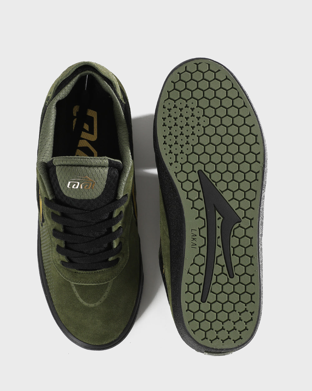 Lakai Essex Shoe Black Gator Gold Shoes