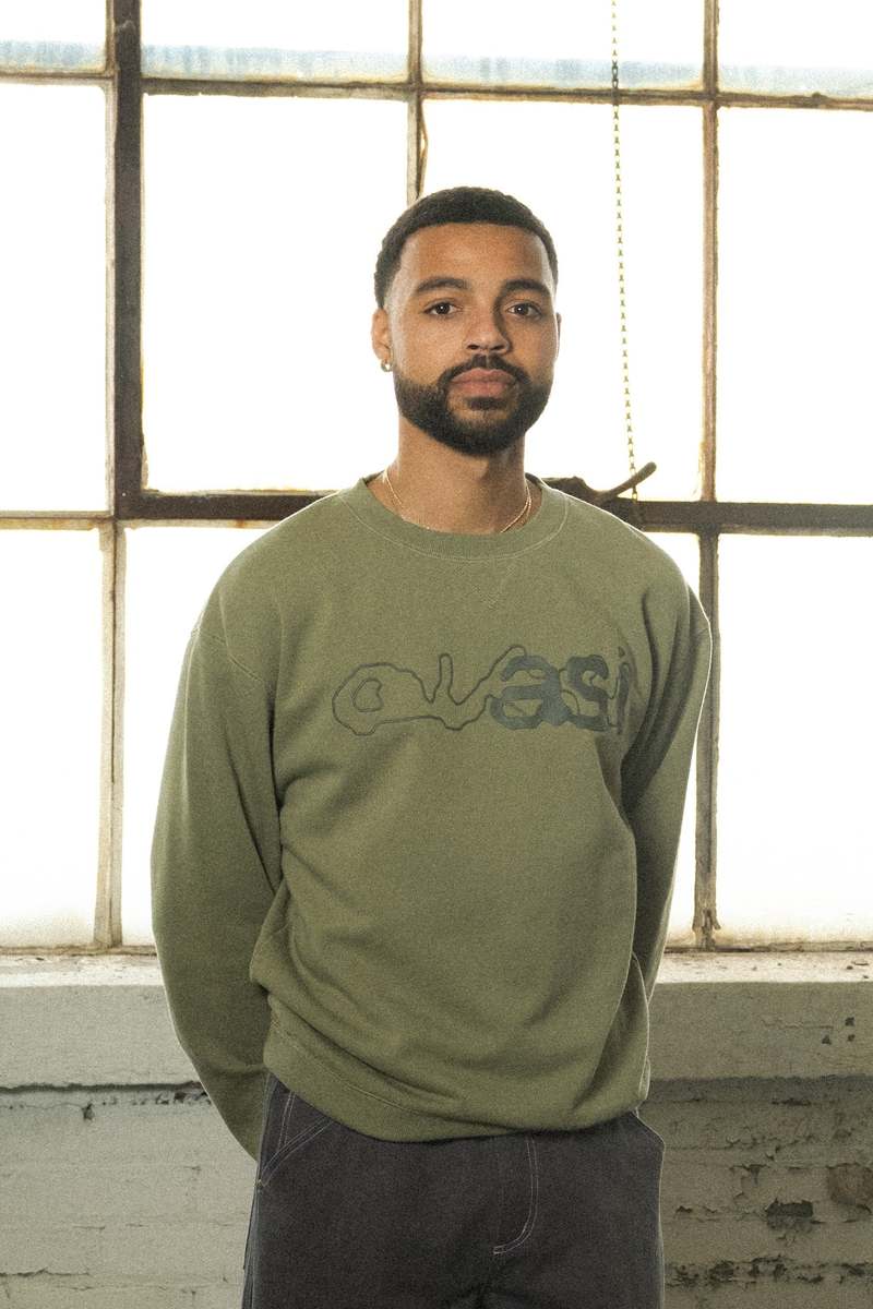 quasi lowercase crewneck sweatshirt sage