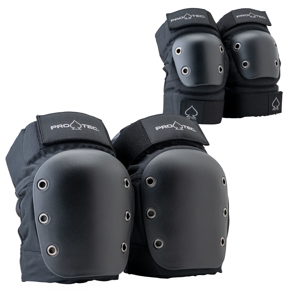 pro tec street knee elbow pad set black