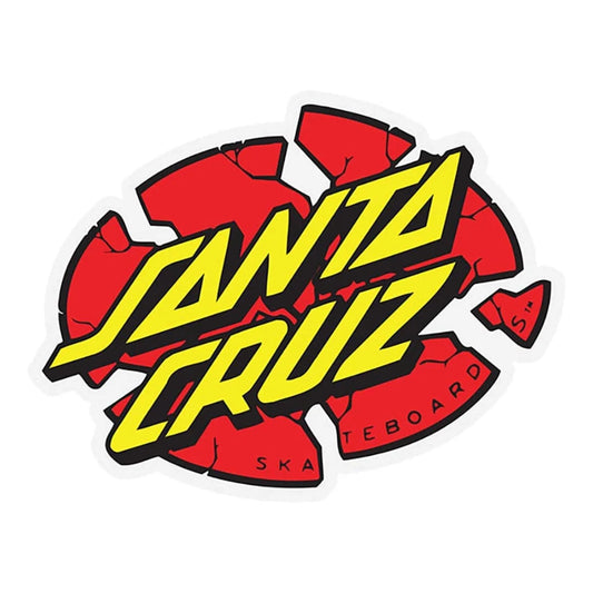 santa cruz broken dot 3in x 3in sticker
