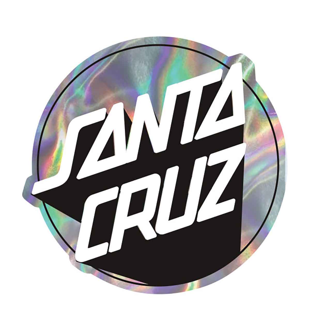 santa cruz delta shadow dot metallic holographic 3in x 3in sticker