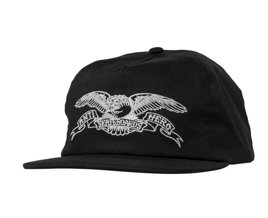 Anti-Hero Basic Eagle Snapback Hat Black/Grey