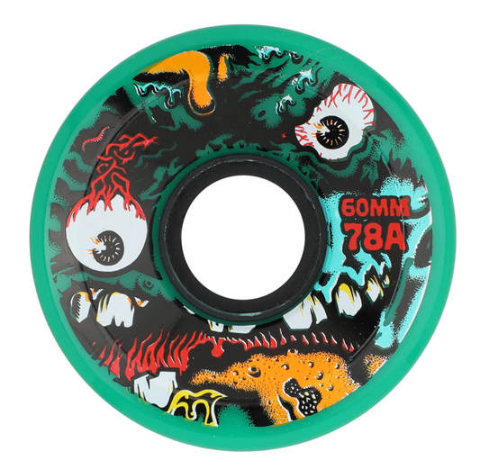Slime Balls Roskopp Face Two Reissue OG Slime Green 78a Wheels 60mm