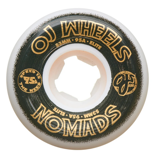 OJ Elite White Nomads 95a Wheels 53mm
