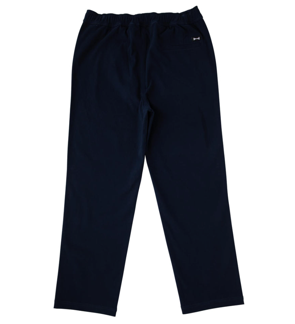 Independent Span Elastic Waist Navy Bottom Pants