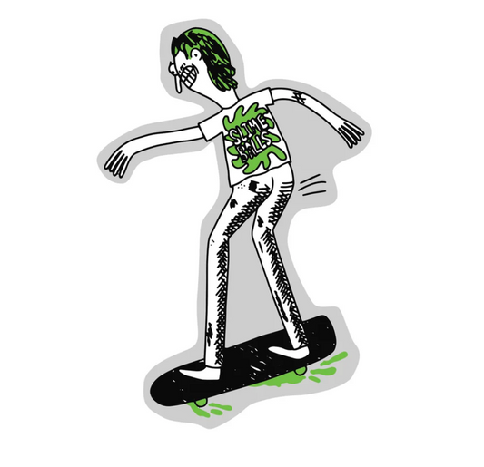 Slime Balls Misfit Clear Mylar Sticker 3.5in