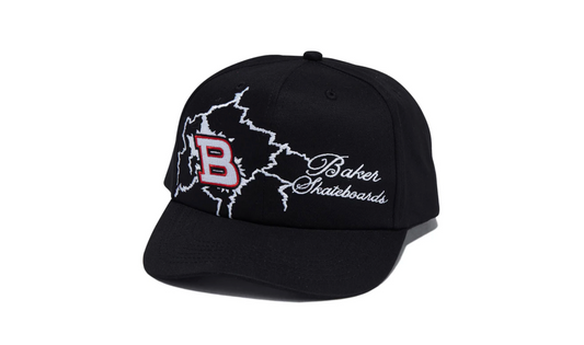 Baker Electrfied B Black Snapback Hat