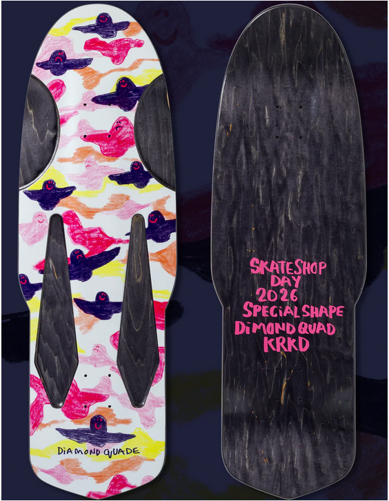 Krooked Skate Shop Day 2026 Diamond Quad Beamer Deck 10.75