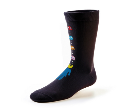 Girl Pac-Man Game Over Black Socks