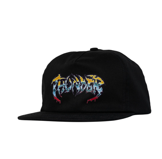 Thunder Severed Snapback Hat Black