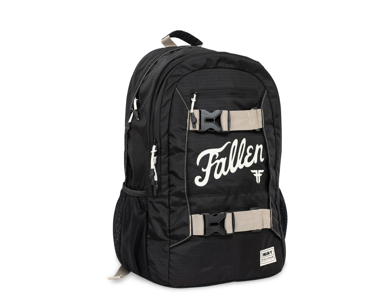 Fallen Board Bag Backpack Black White