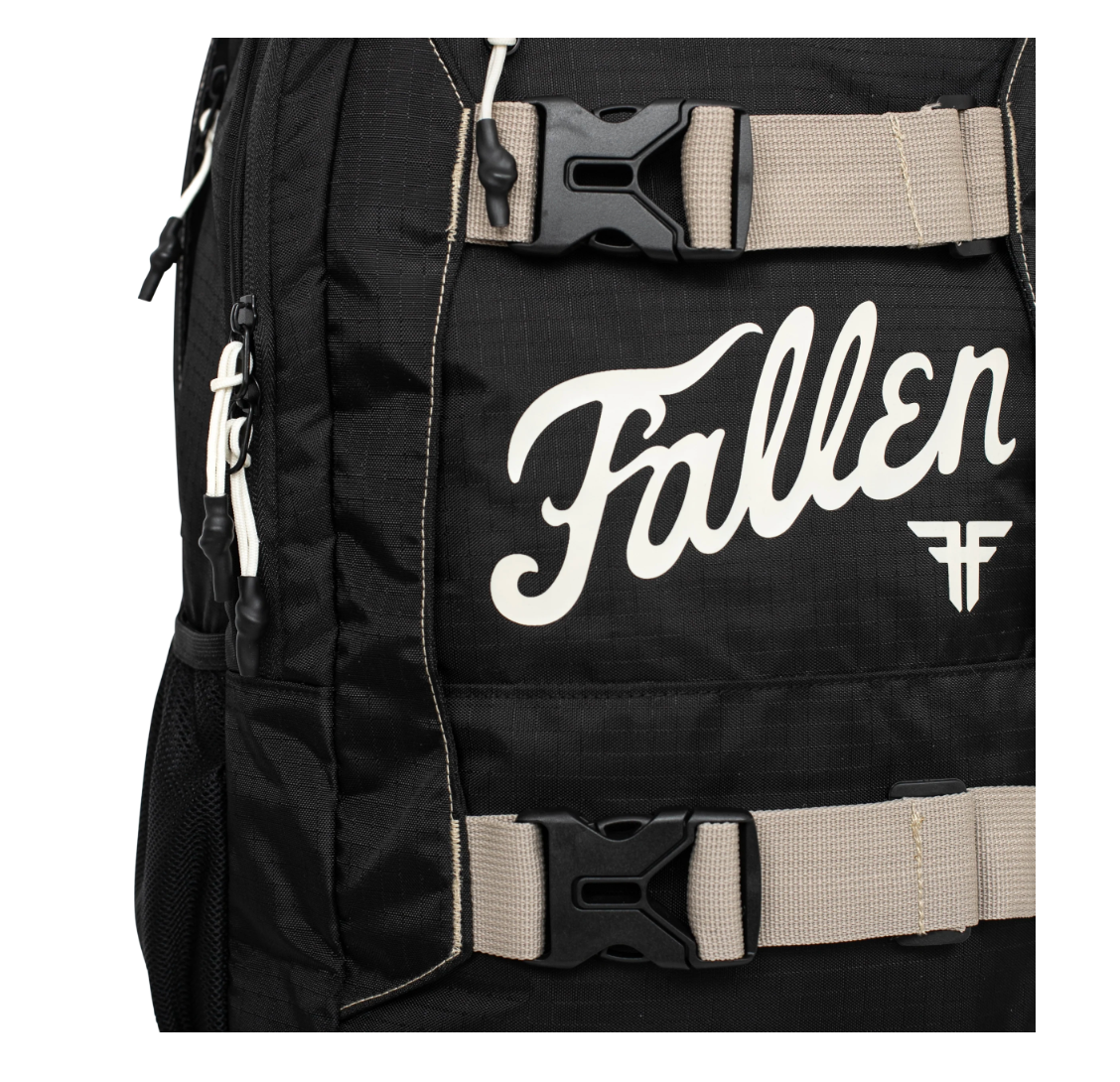 Fallen Board Bag Backpack Black White