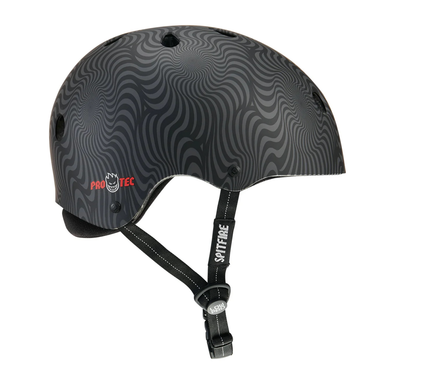 Pro Tec Low Pro Certified Spitfire Signature Edition Black Swirl Helmet