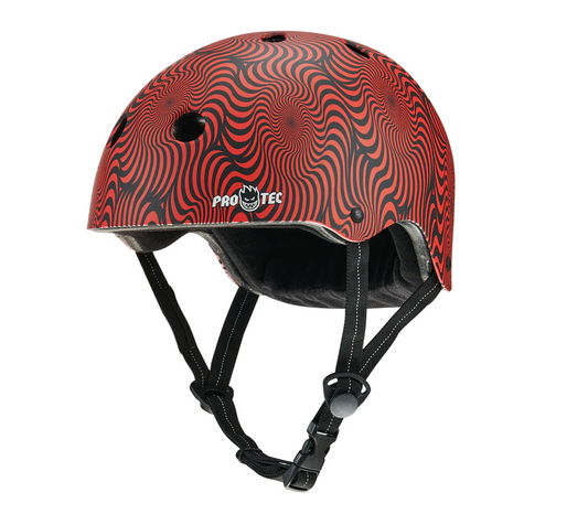 Pro Tec Low Pro Certified Spitfire Signature Edition Red Swirl Helmet