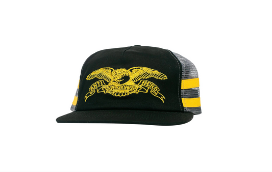 Anti Hero Eagle Snapback Hat Black/Charcoal/Yellow